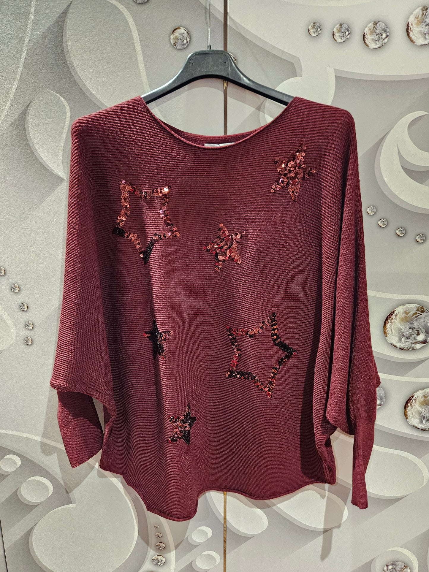 Jumper with Sequin Star Detail