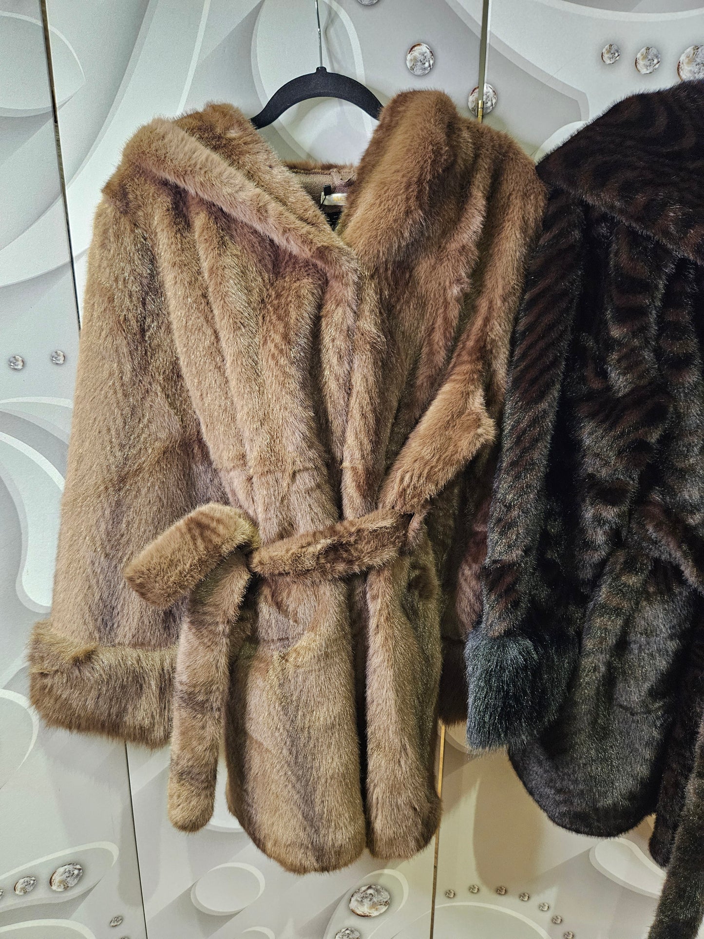 Faux-Fur Jacket with Hood