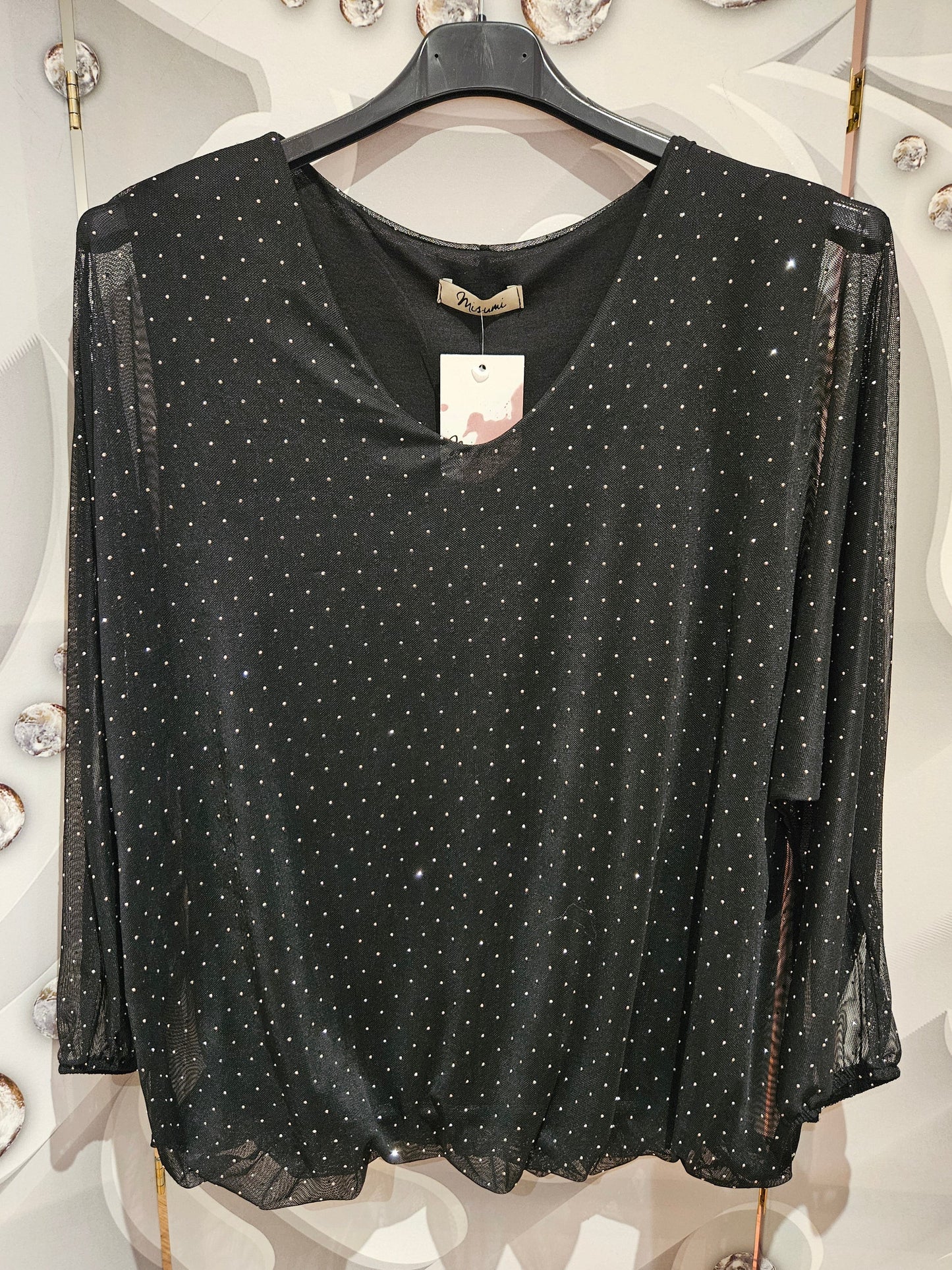 All Over Studded Sequin Blouse