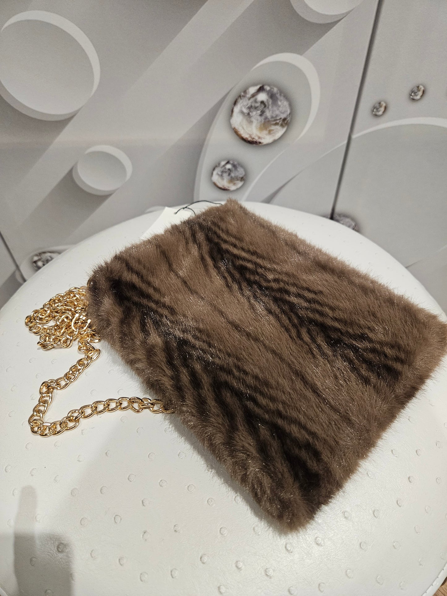 Cross Body Faux Fur Mini Handbag