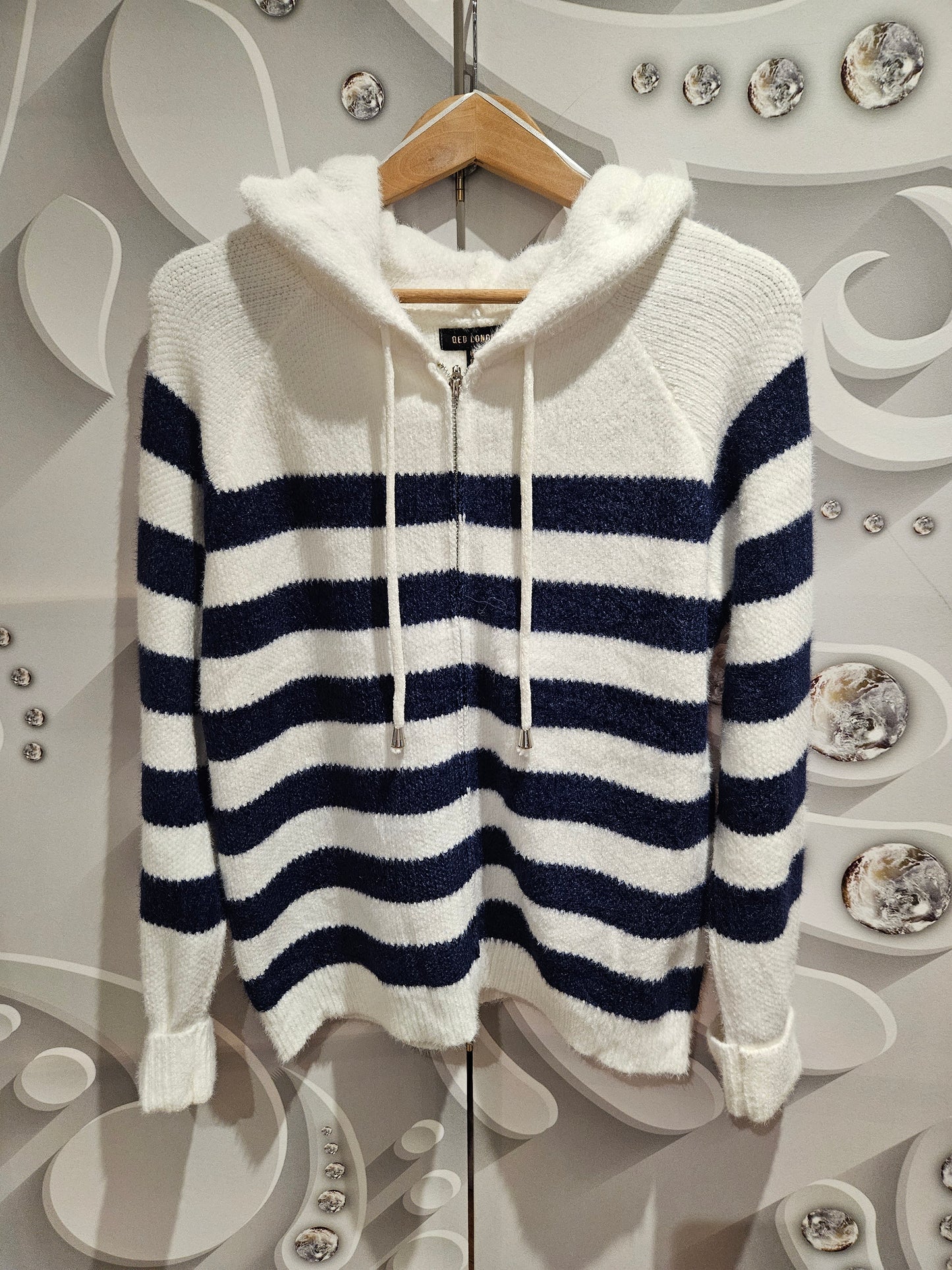 Striped Soft Knit Hoodie
