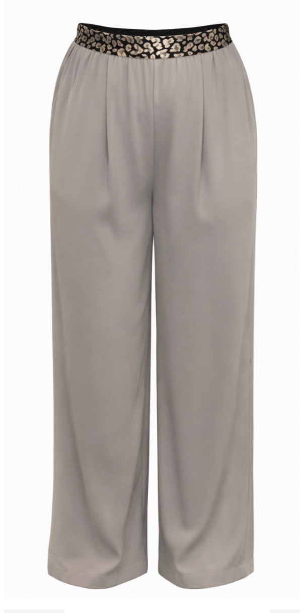Malissa J Woven Wide Leg Trousers - Stone