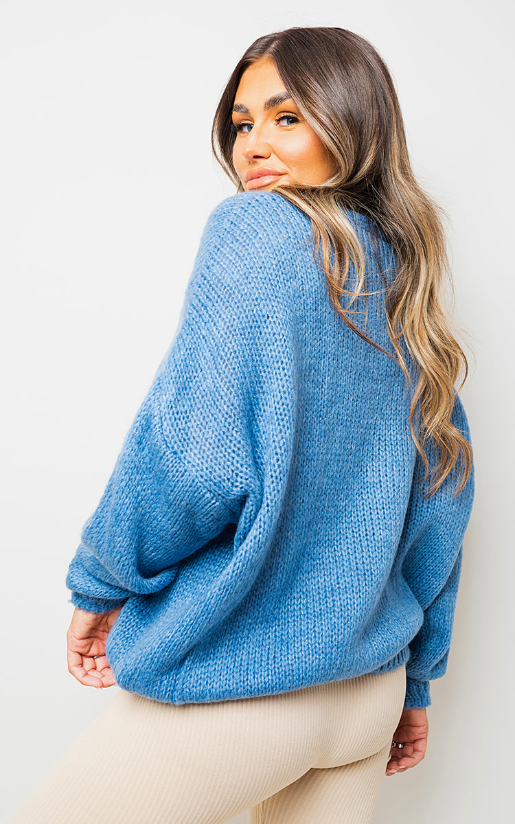 V-neck Button Down Knitted Cardigan