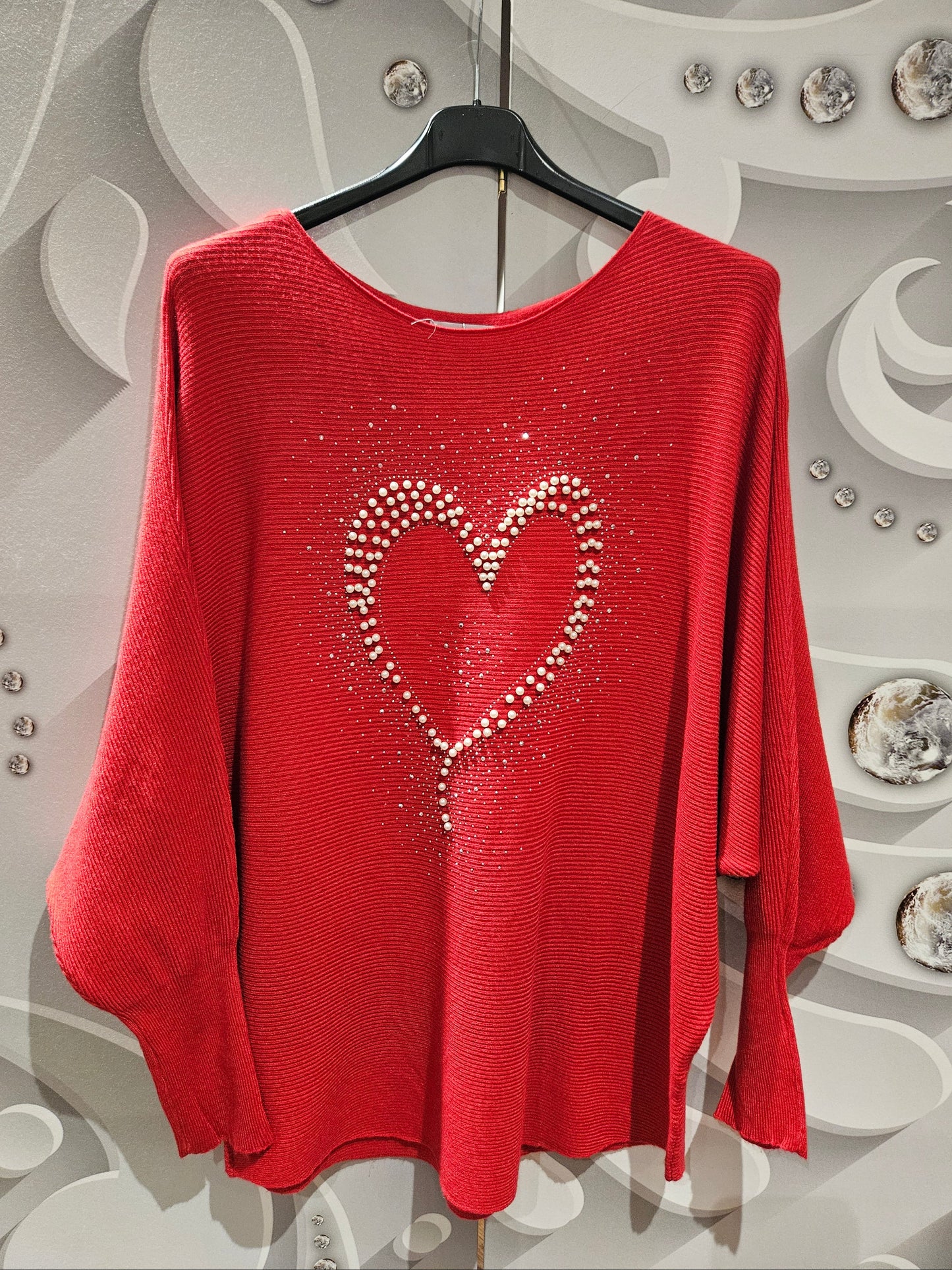 Jumper with Pearl Heart Detail
