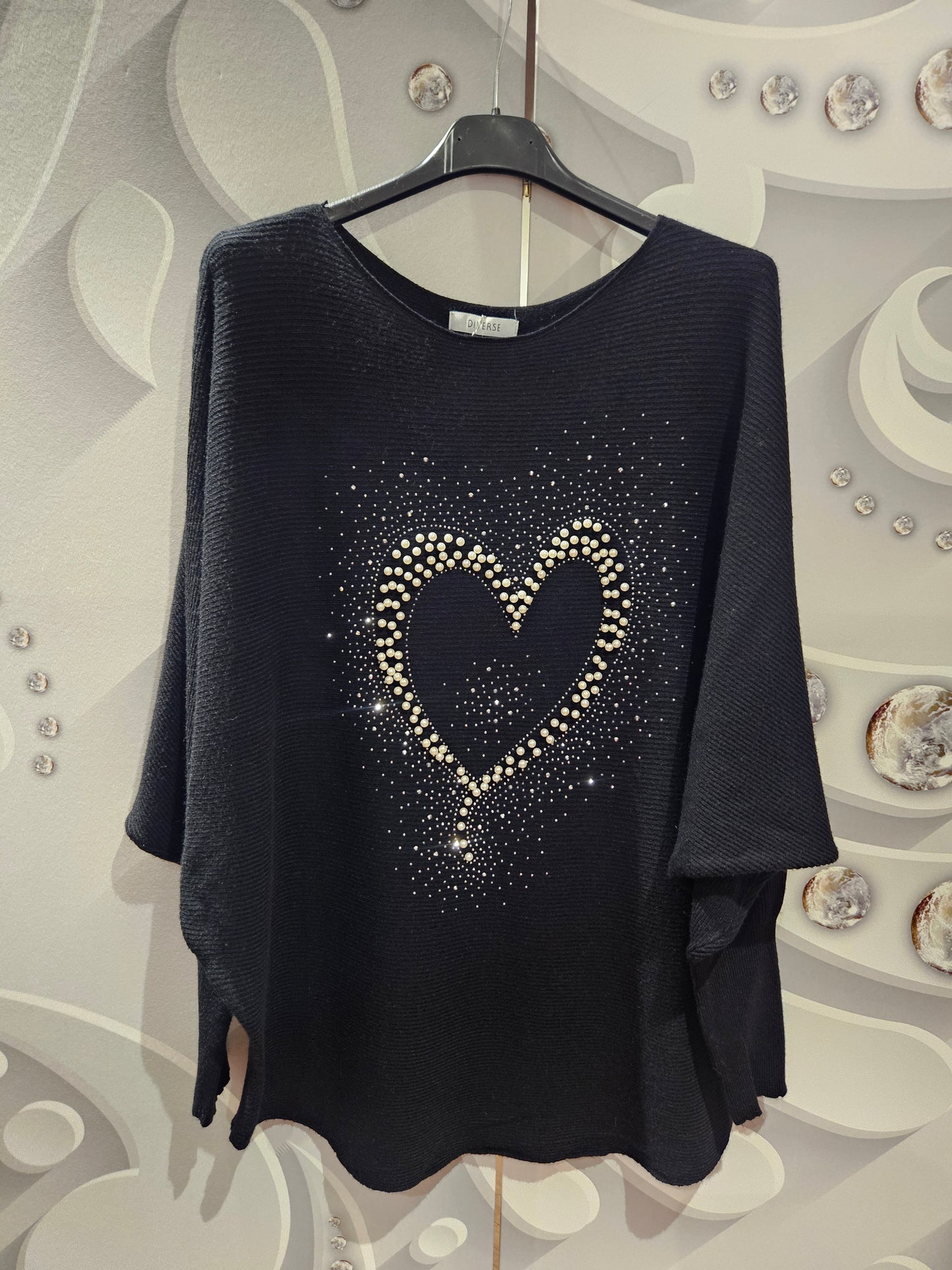 Jumper with Pearl Heart Detail