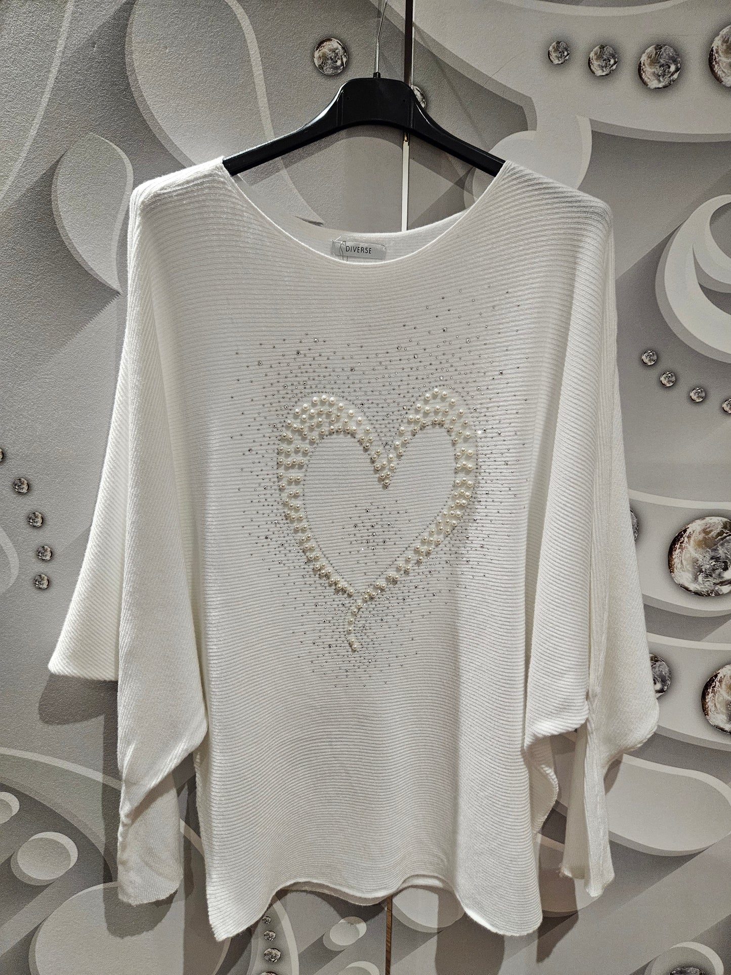 Jumper with Pearl Heart Detail