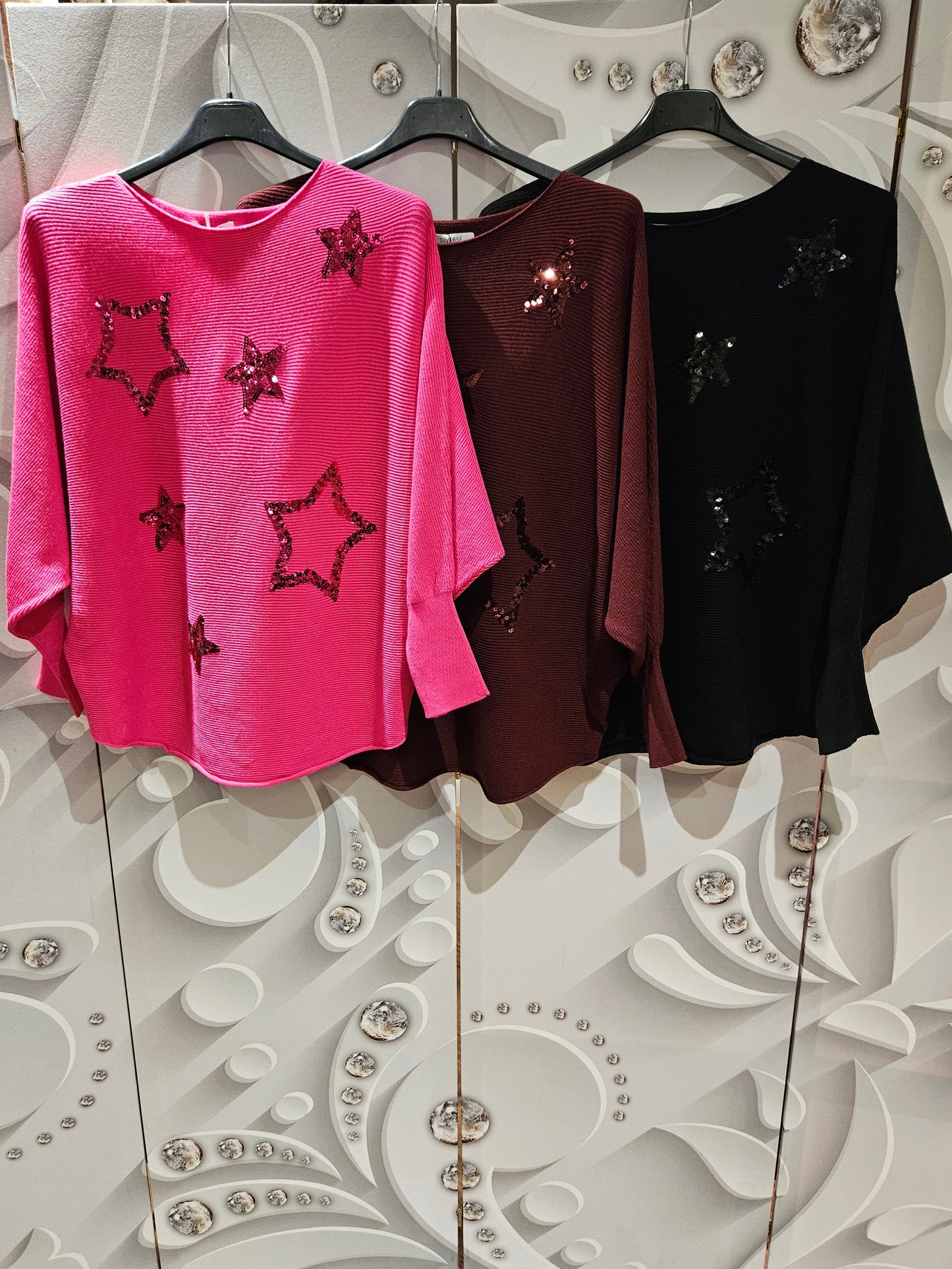 Jumper with Sequin Star Detail