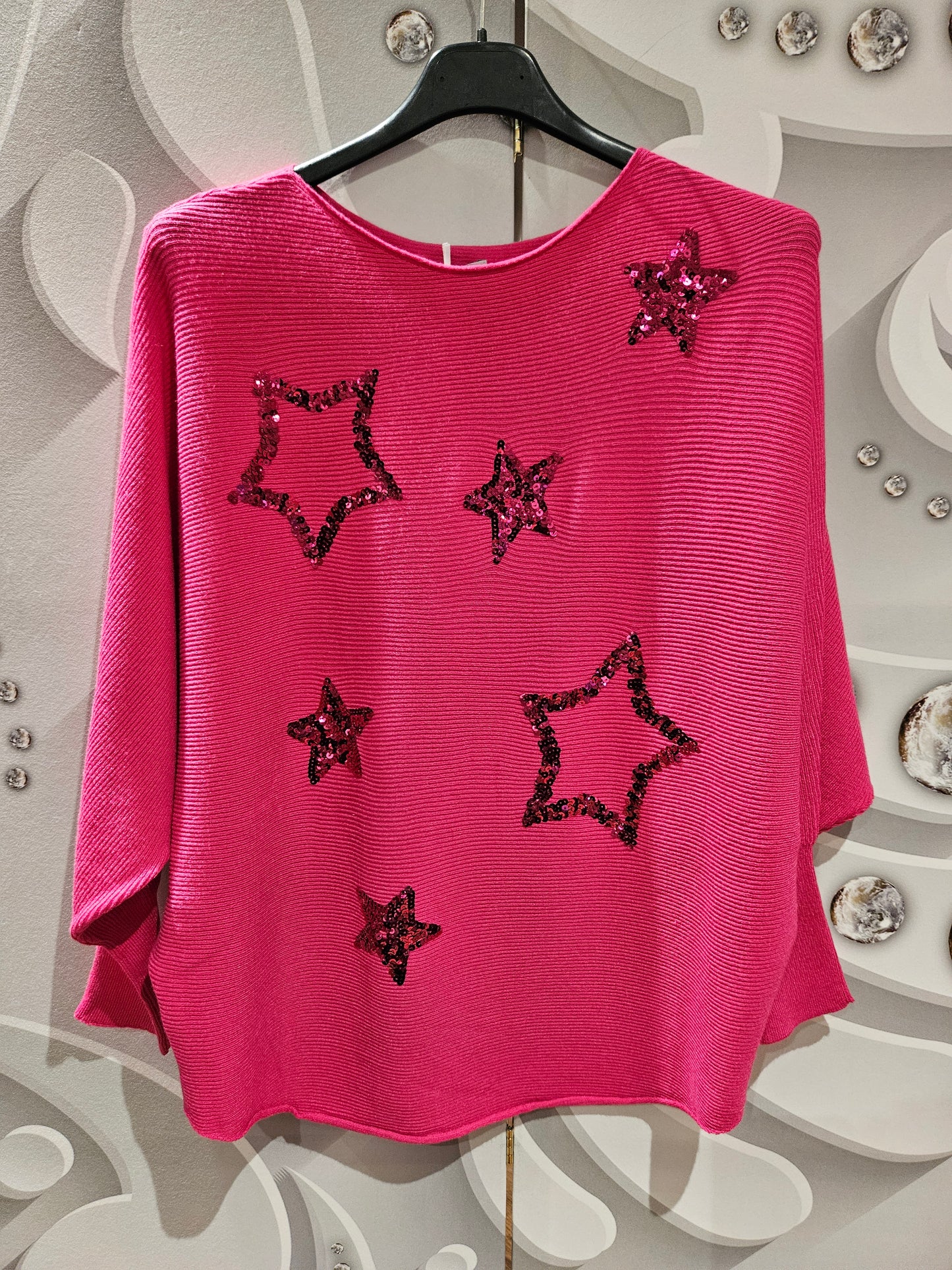 Jumper with Sequin Star Detail