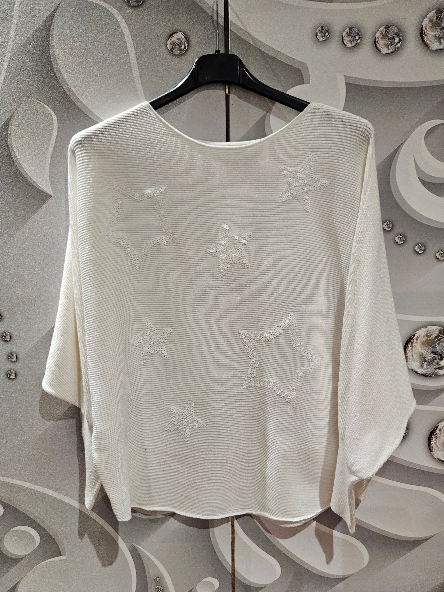 Jumper with Sequin Star Detail