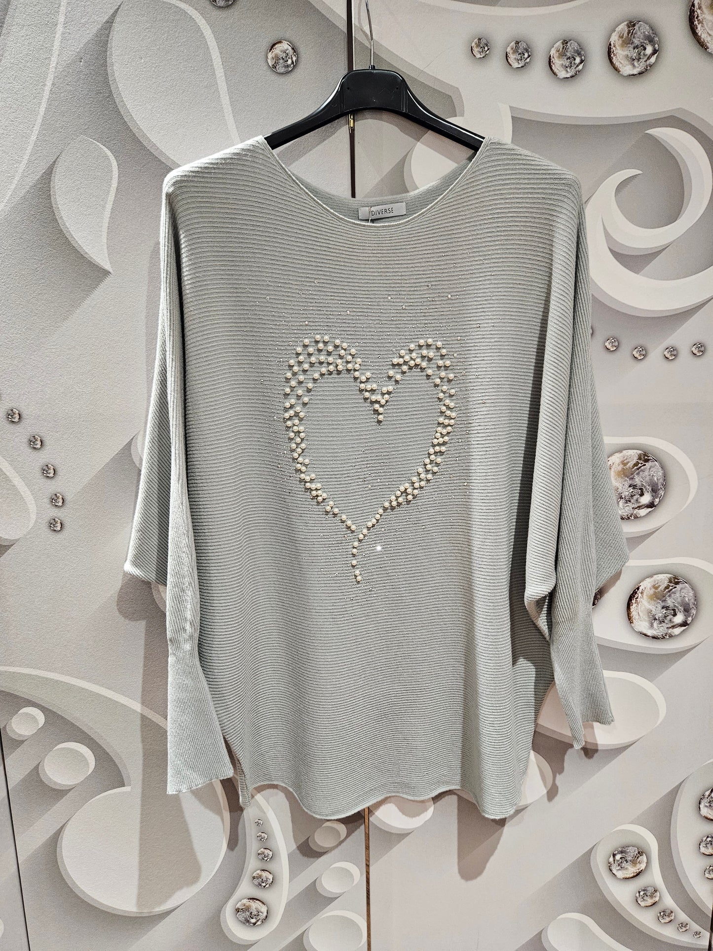 Jumper with Pearl Heart Detail