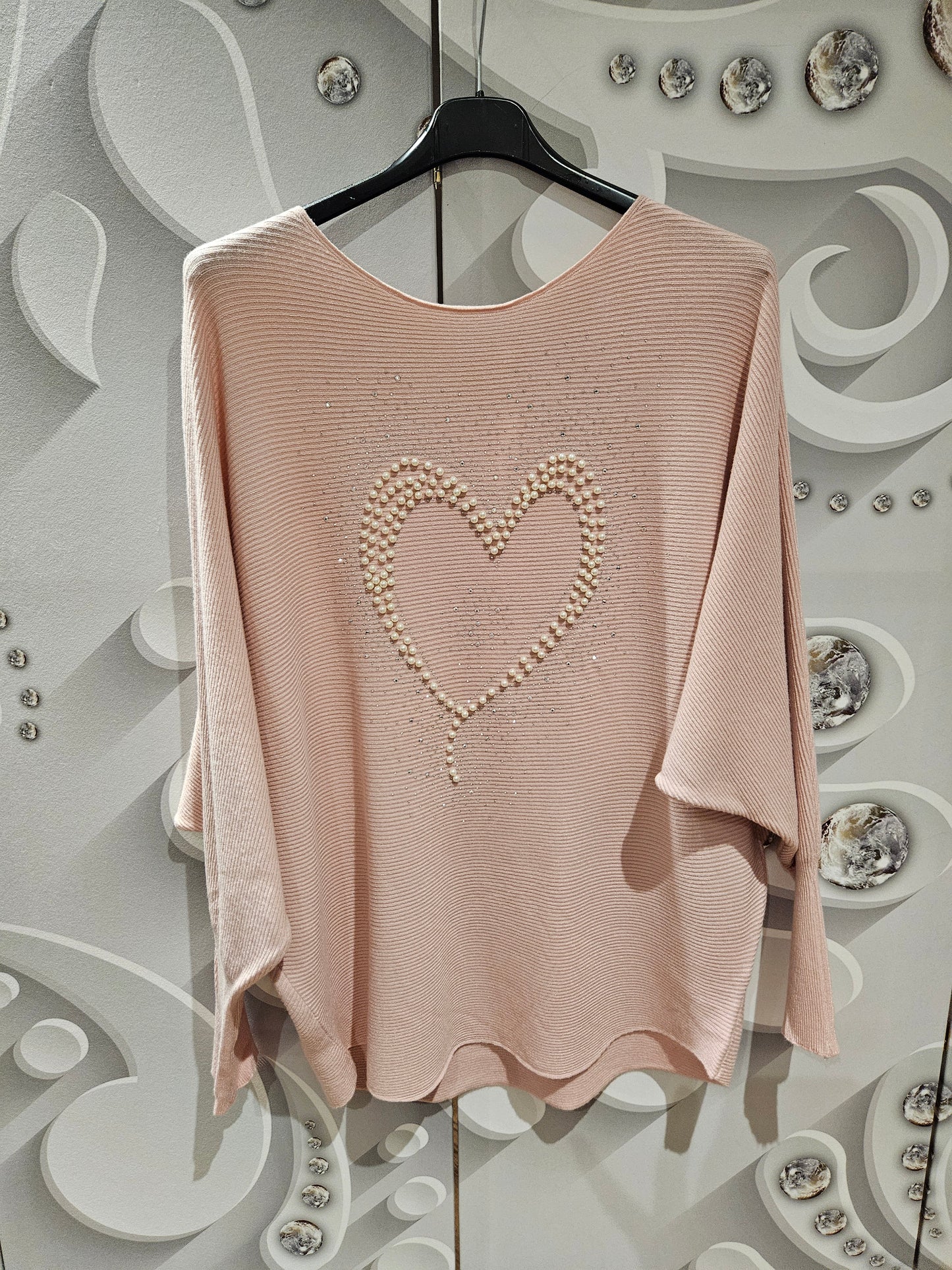 Jumper with Pearl Heart Detail
