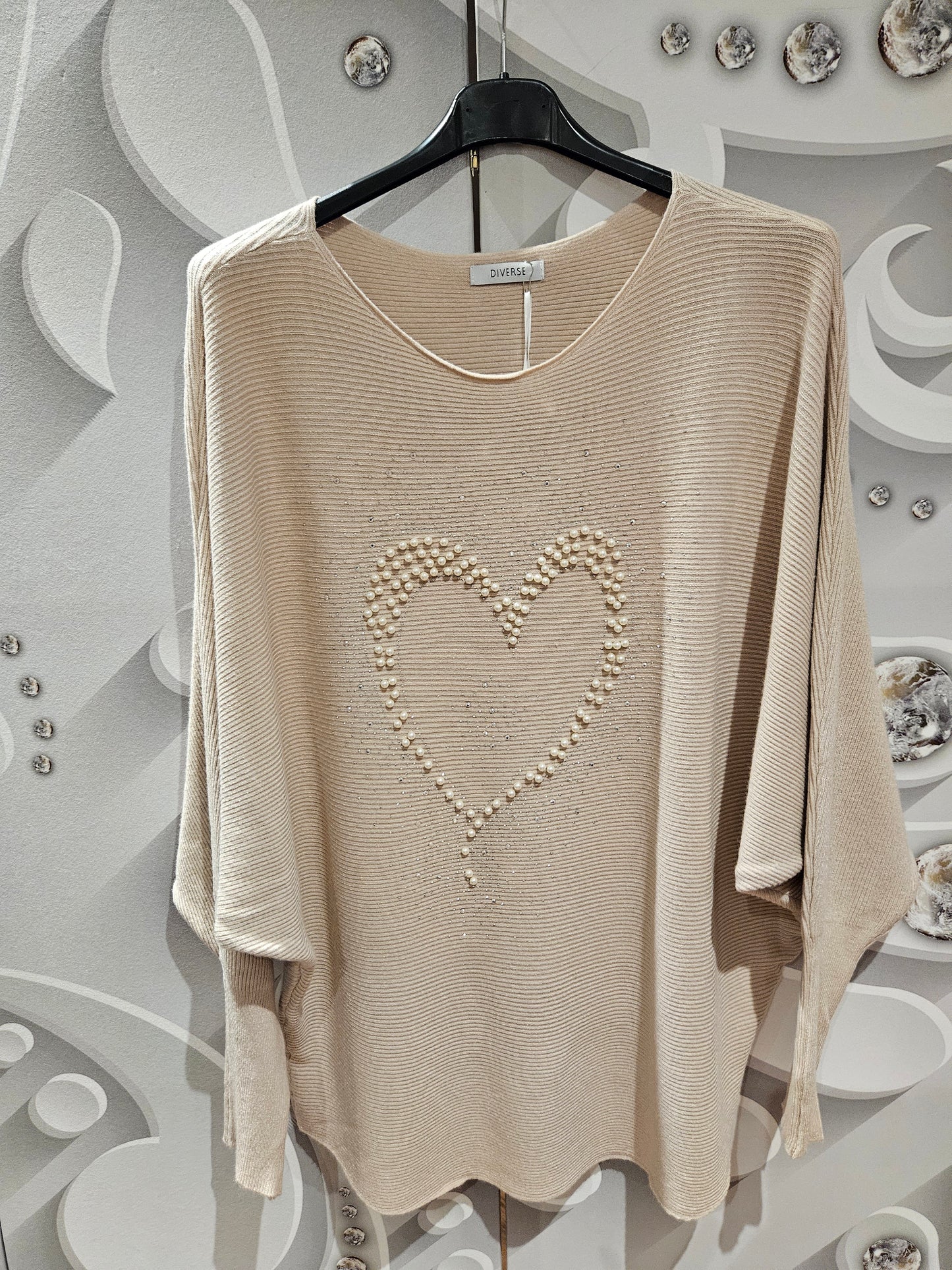 Jumper with Pearl Heart Detail