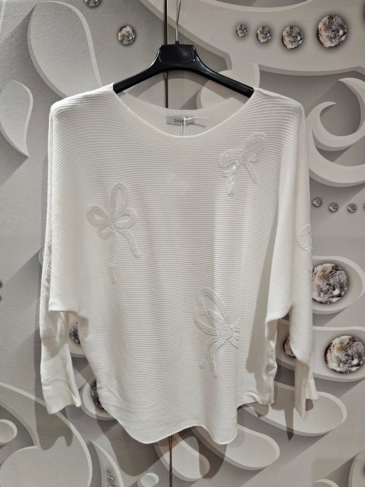 Jumper with Sequin Bow Detail