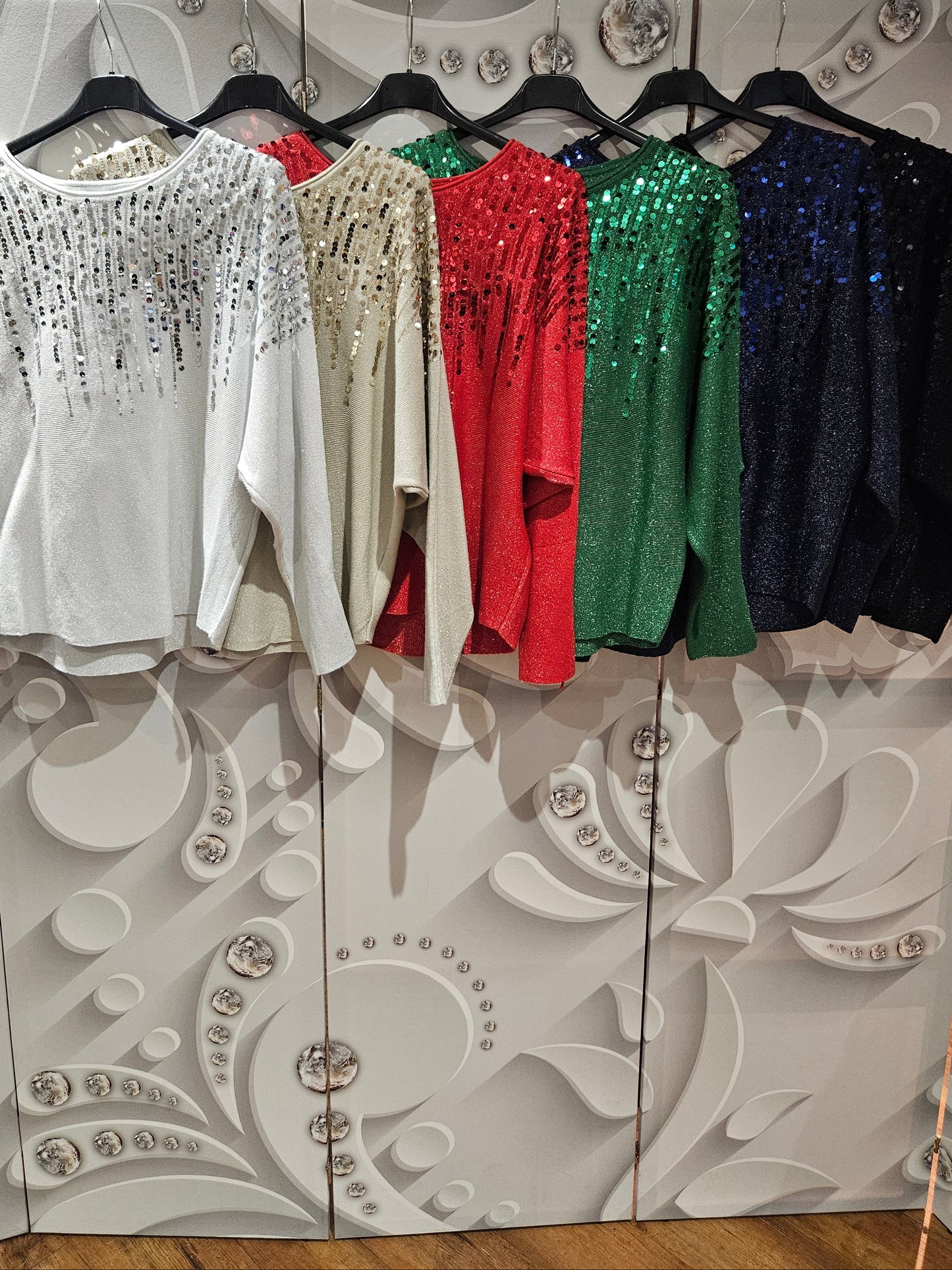 Jumper with Sequin Line Detail