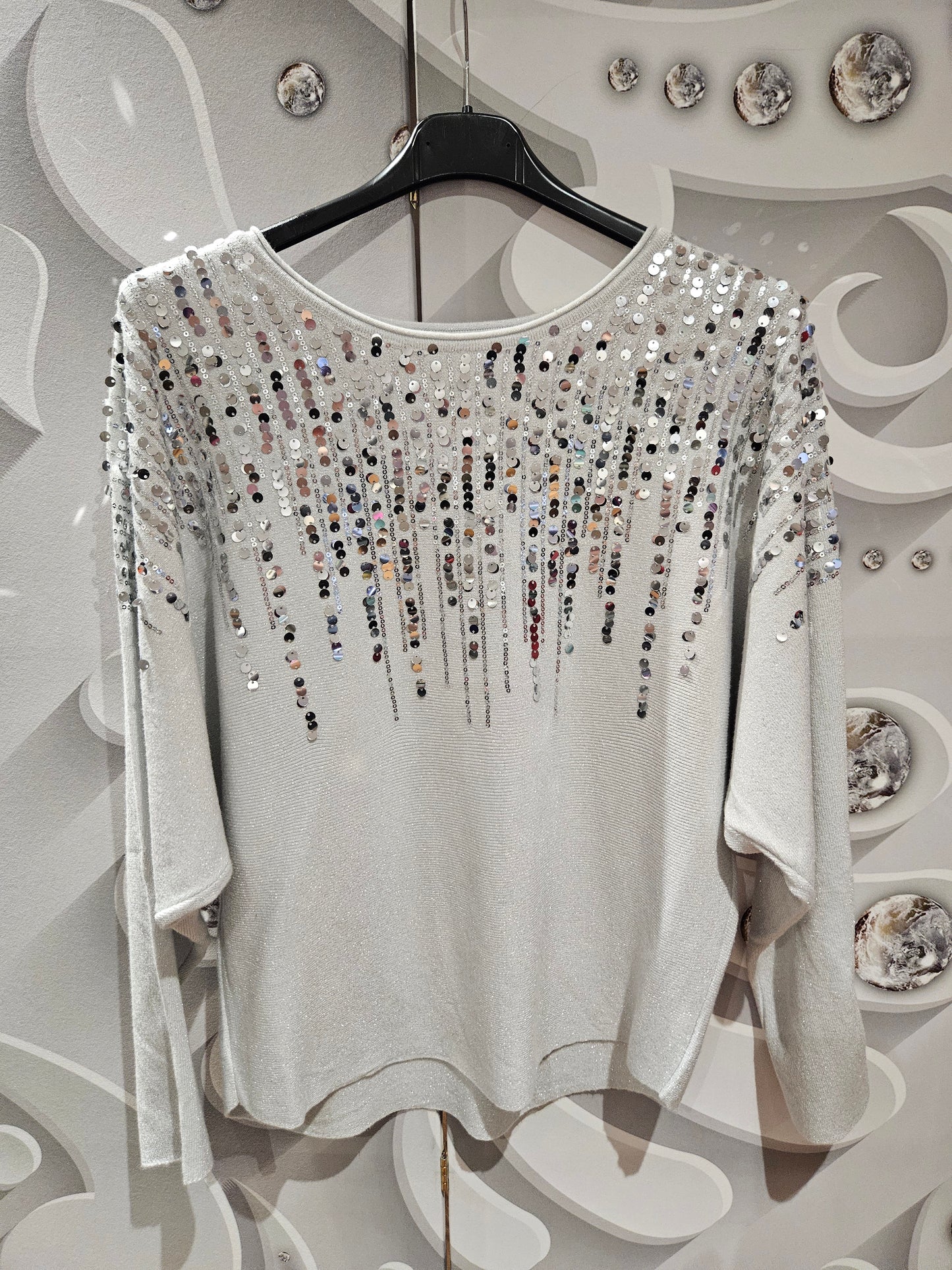 Jumper with Sequin Line Detail