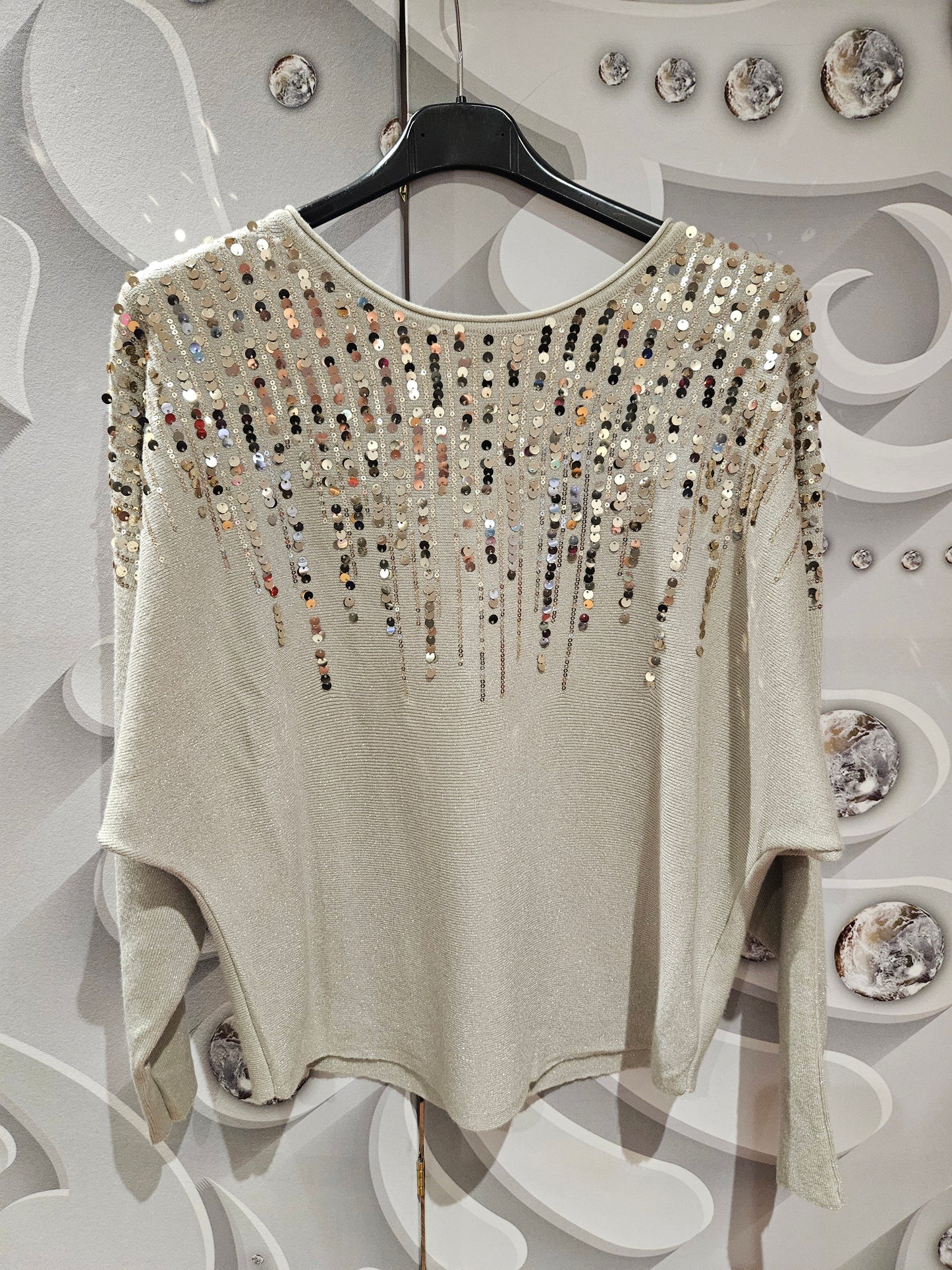 Jumper with Sequin Line Detail