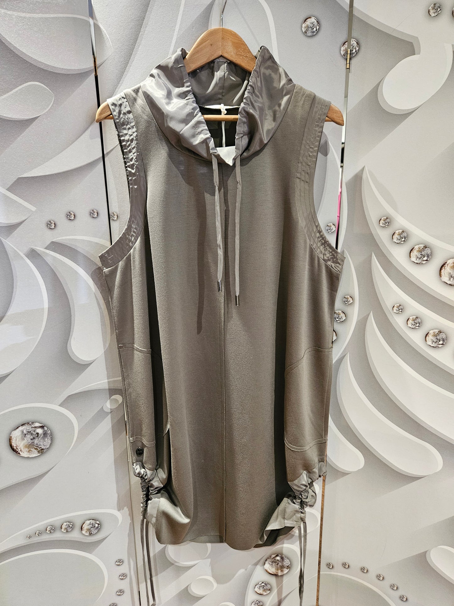 Sleeveless Top With Drawstring Detail