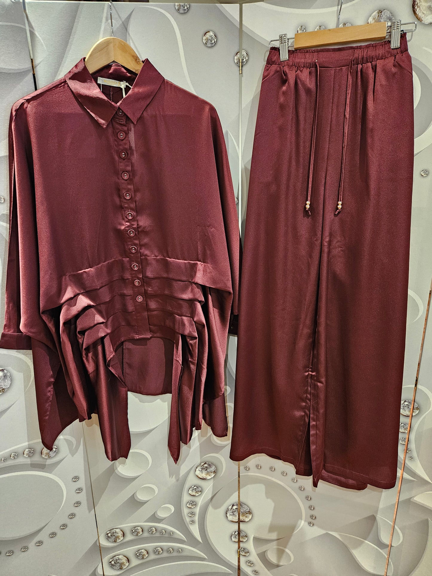 Oversized Blouse With Layered Hemline