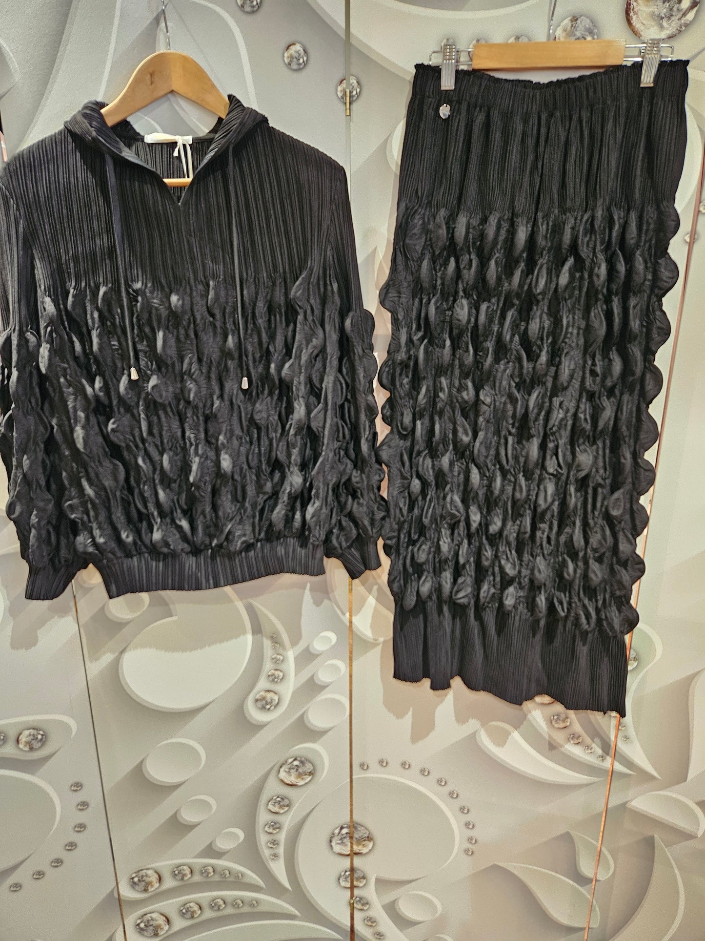 Midi Skirt with Ruched Detail