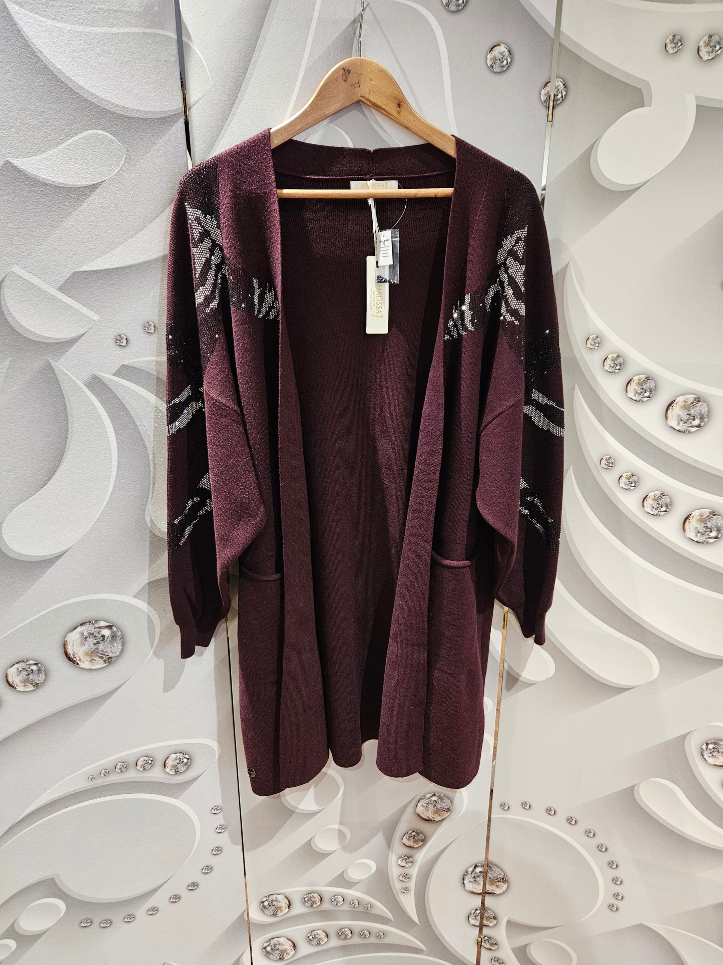 Longline Embellished Cardigan