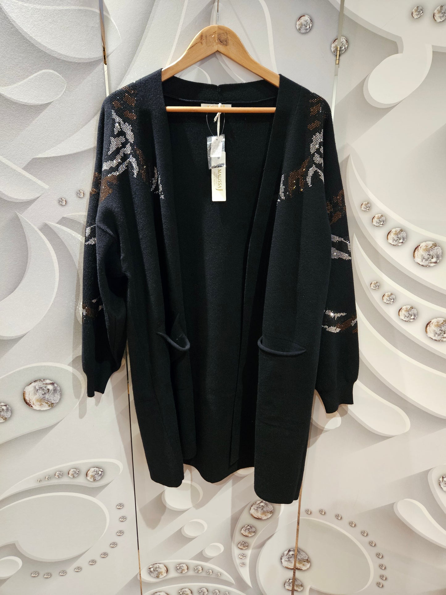 Longline Embellished Cardigan