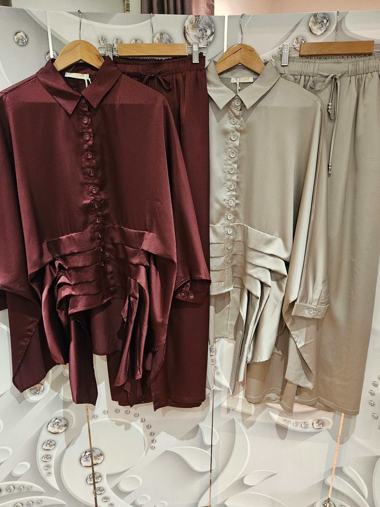 Satin Drawstring Trousers