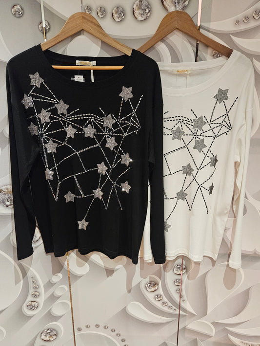 Star Alignment Embellished Top