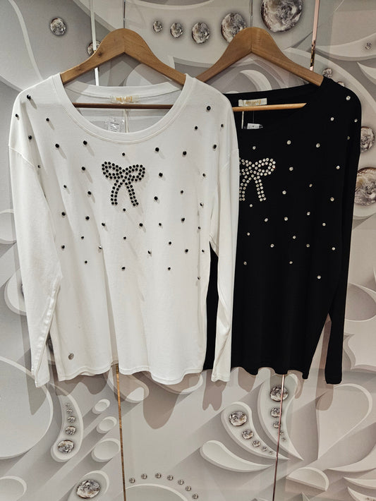 Bow Embellished Top