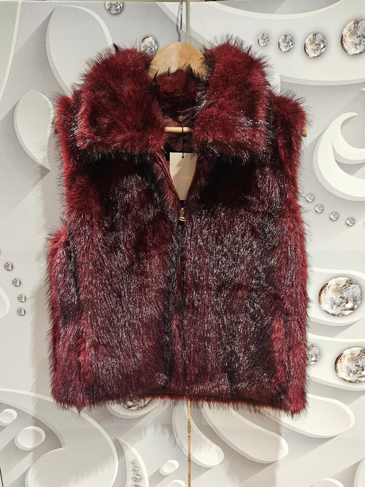 Faux-Fur Two Tone Gilet