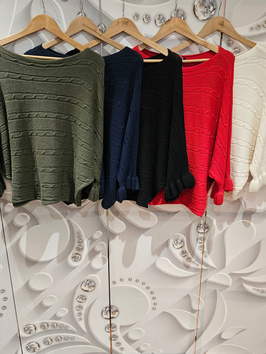 Knitted Ruffle Detail Jumper