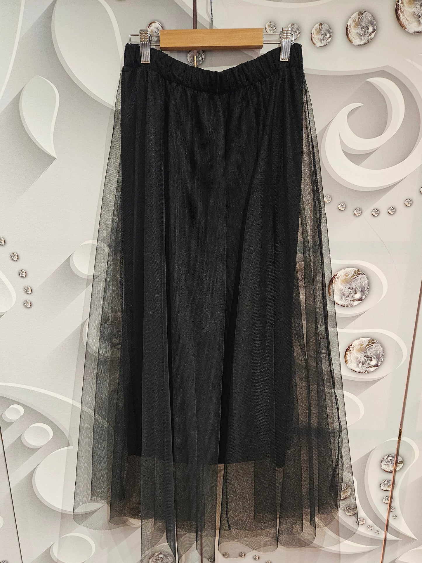 Tulle Layered Midi Skirt