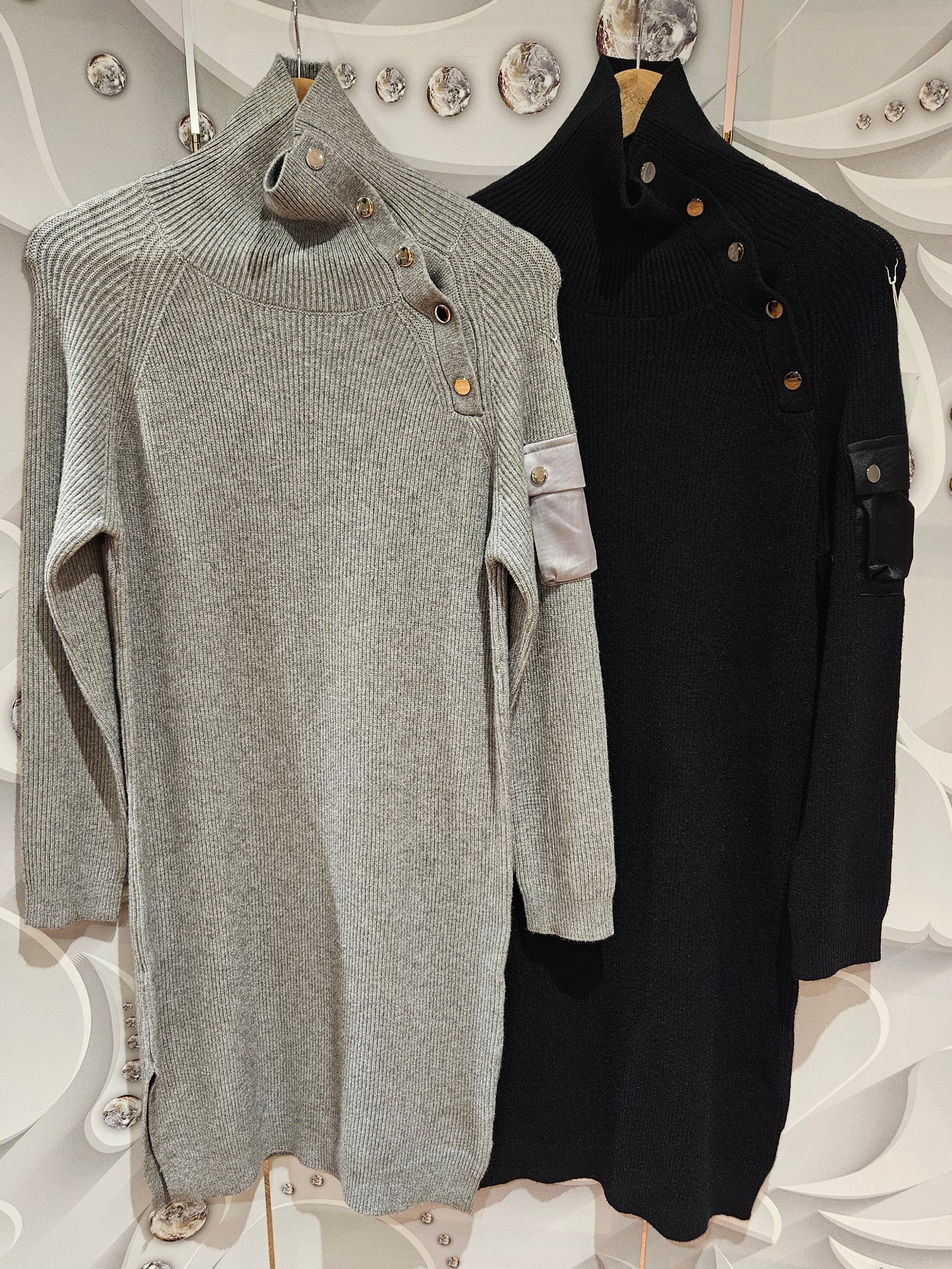 Jumper Dress With Arm Pocket Detail