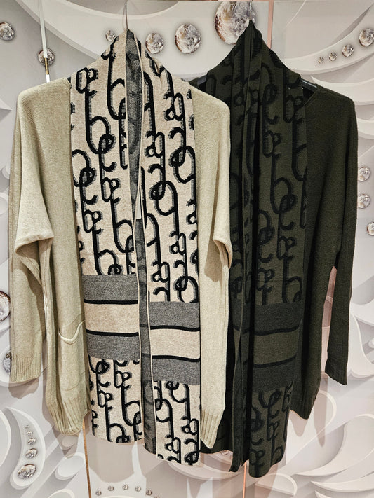 Longline Jumper with Scarf