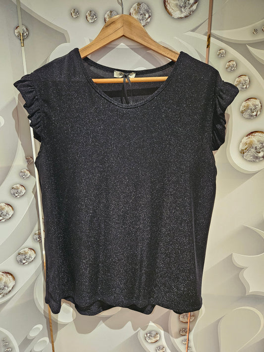 Short Sleeve All Over Shimmer Blouse