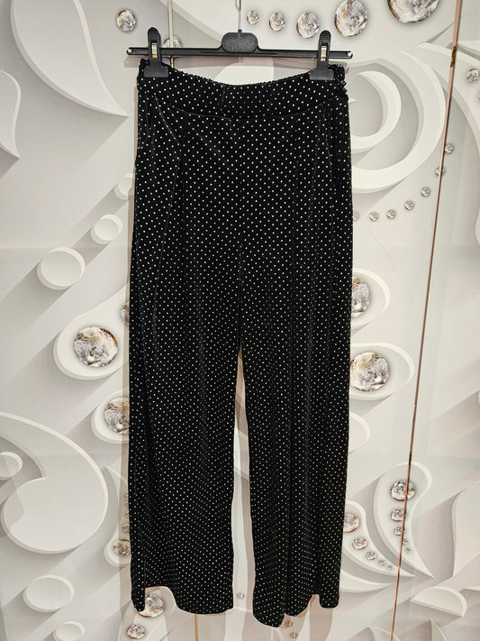Mini-Polka-Dot Trousers With Pleat