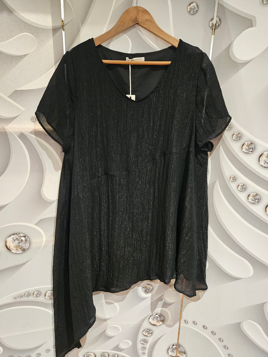 Asymmetric Longline Textured Blouse