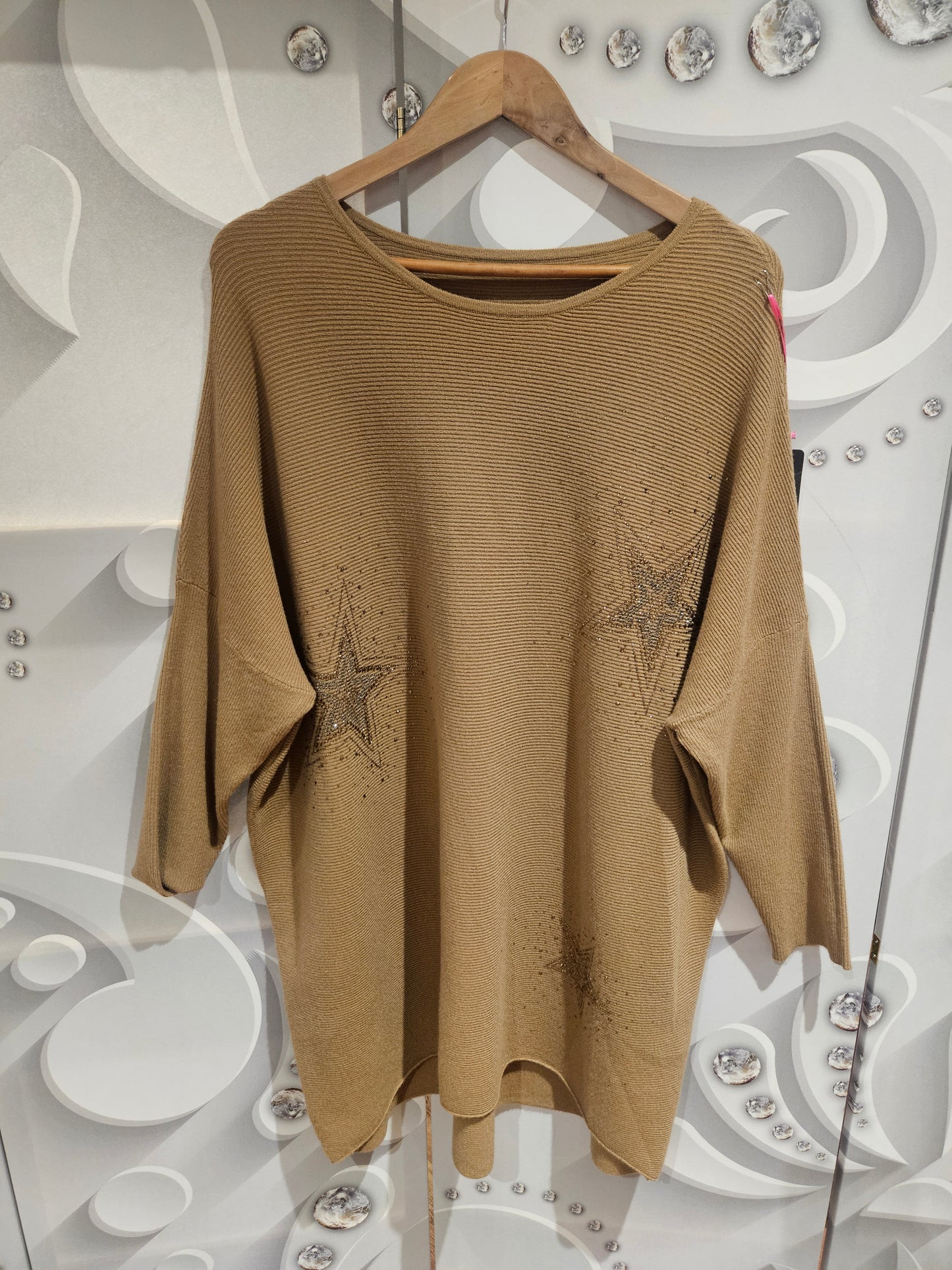 Jumper Dress with Sequin Stars