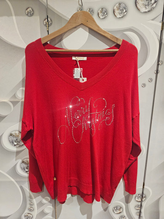 Jumper with Sequin 'Merry Christmas'