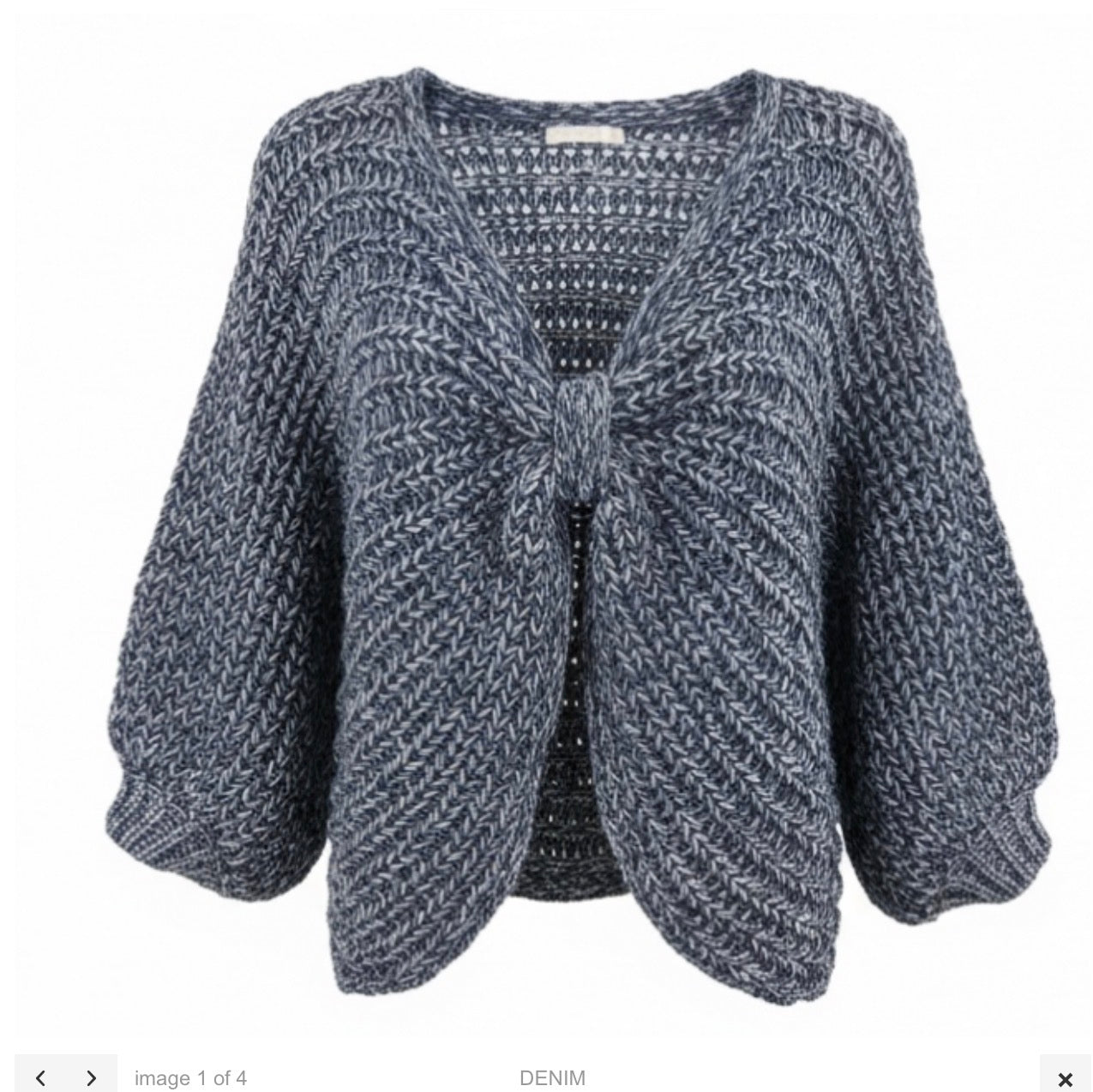 Malissa J Bow Knitted Jumper -Denim