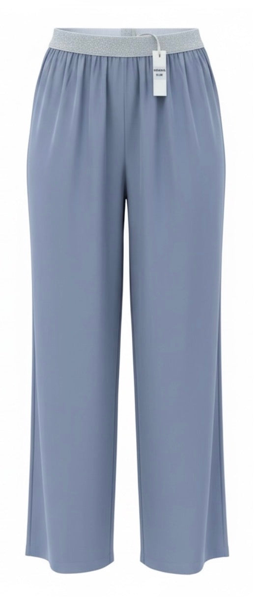 Malissa J Woven wide Leg Trousers- Blue