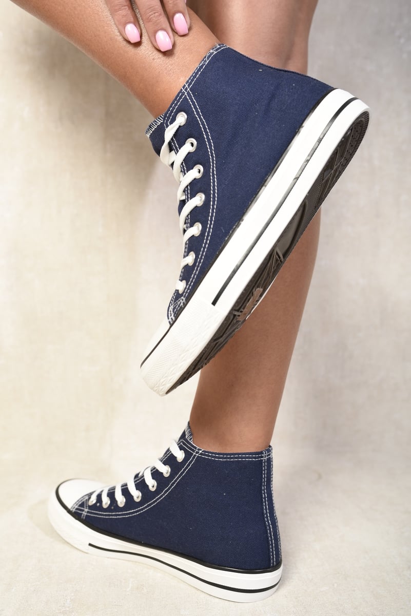 High Top Lace Up Trainers