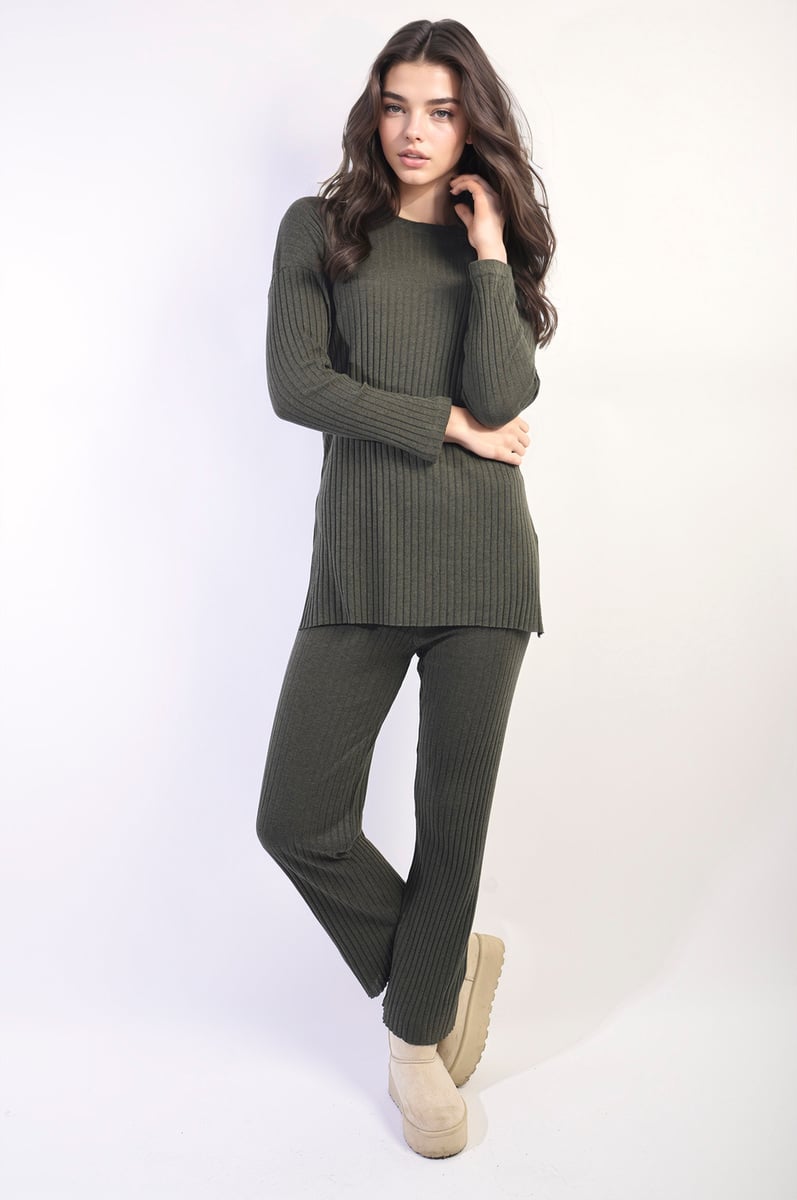 Knitted Top And Trouser Co-ord Set