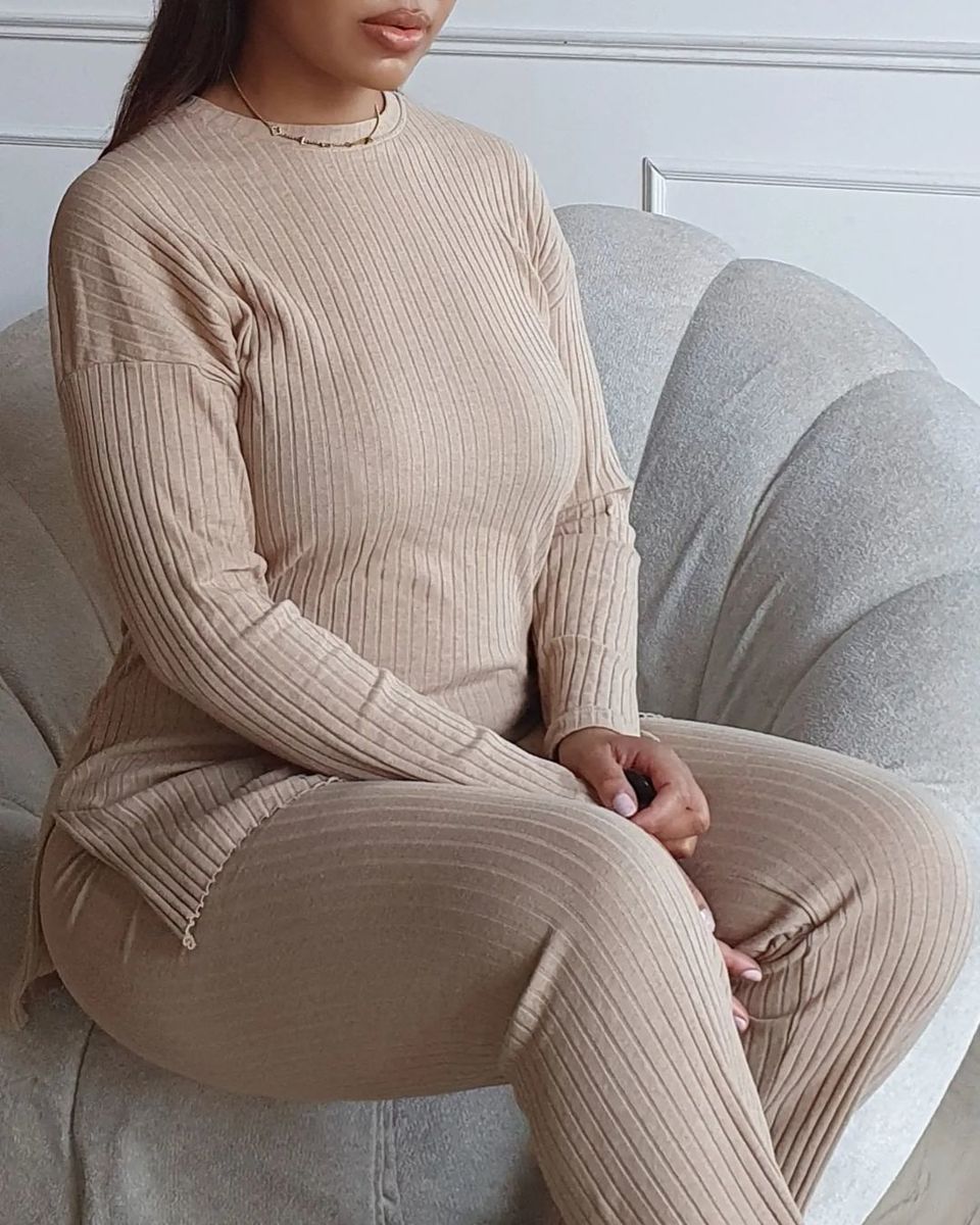 Knitted Top And Trouser Co-ord Set