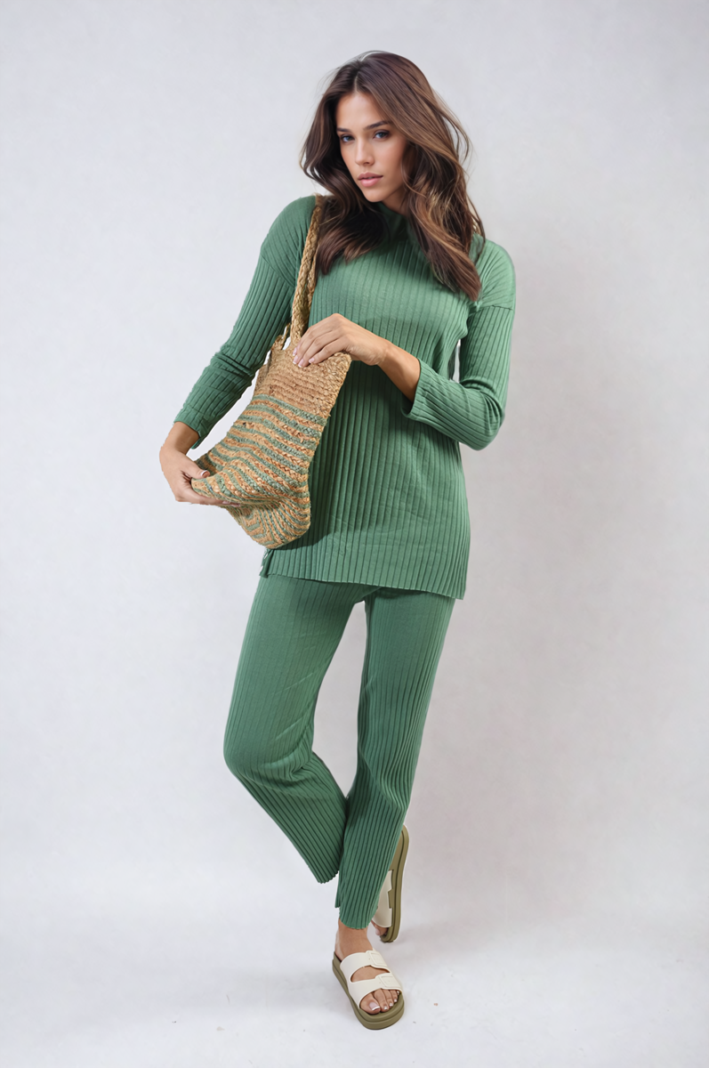 Knitted Top And Trouser Co-ord Set