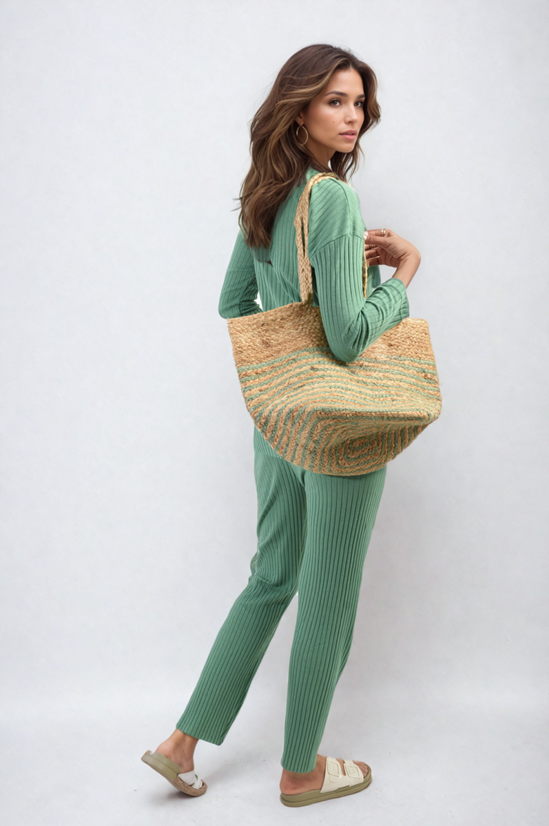 Knitted Top And Trouser Co-ord Set