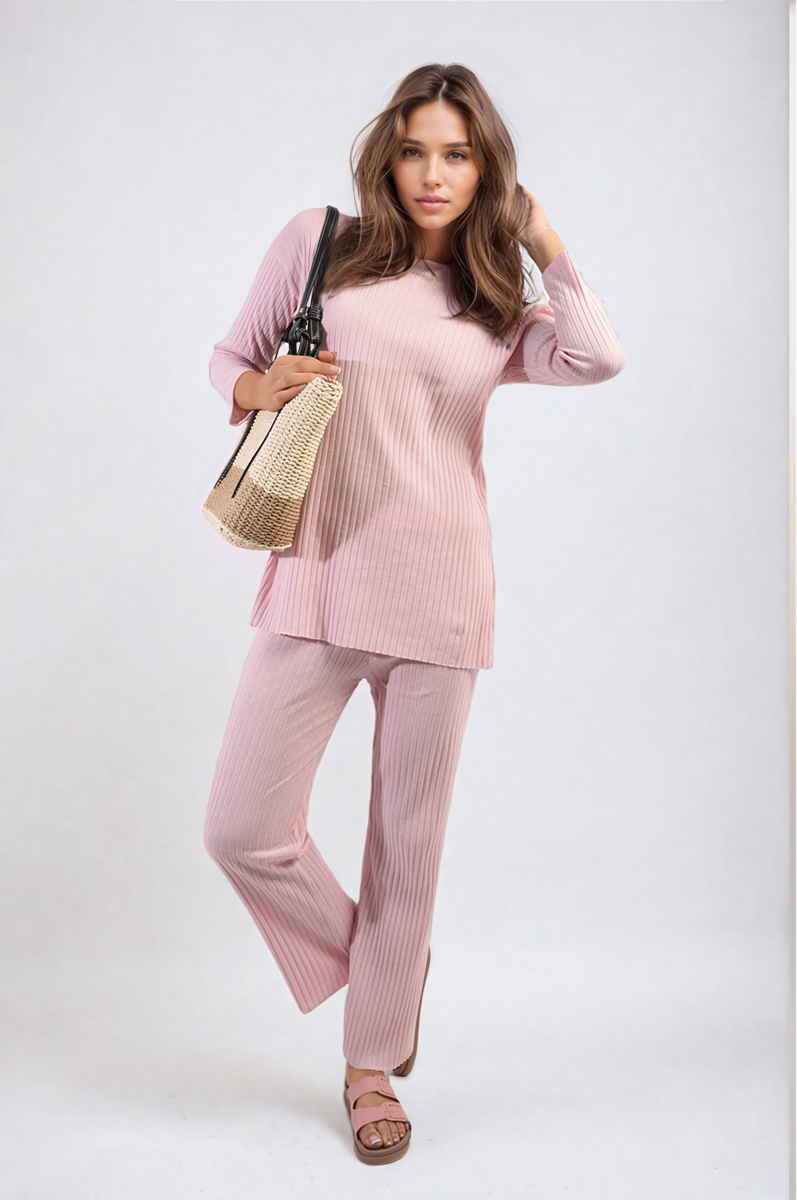 Knitted Top And Trouser Co-ord Set