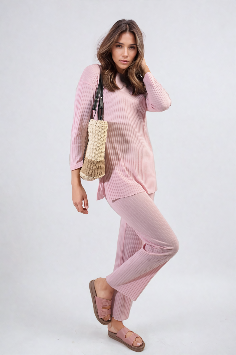 Knitted Top And Trouser Co-ord Set