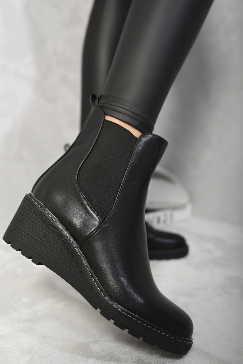 Low Wedge Ankle Boots