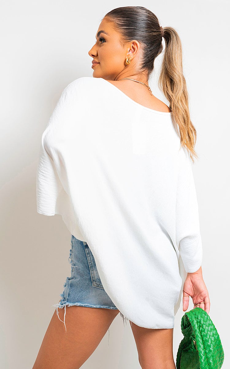 Oversized Batwing Sleeve Casual Tops