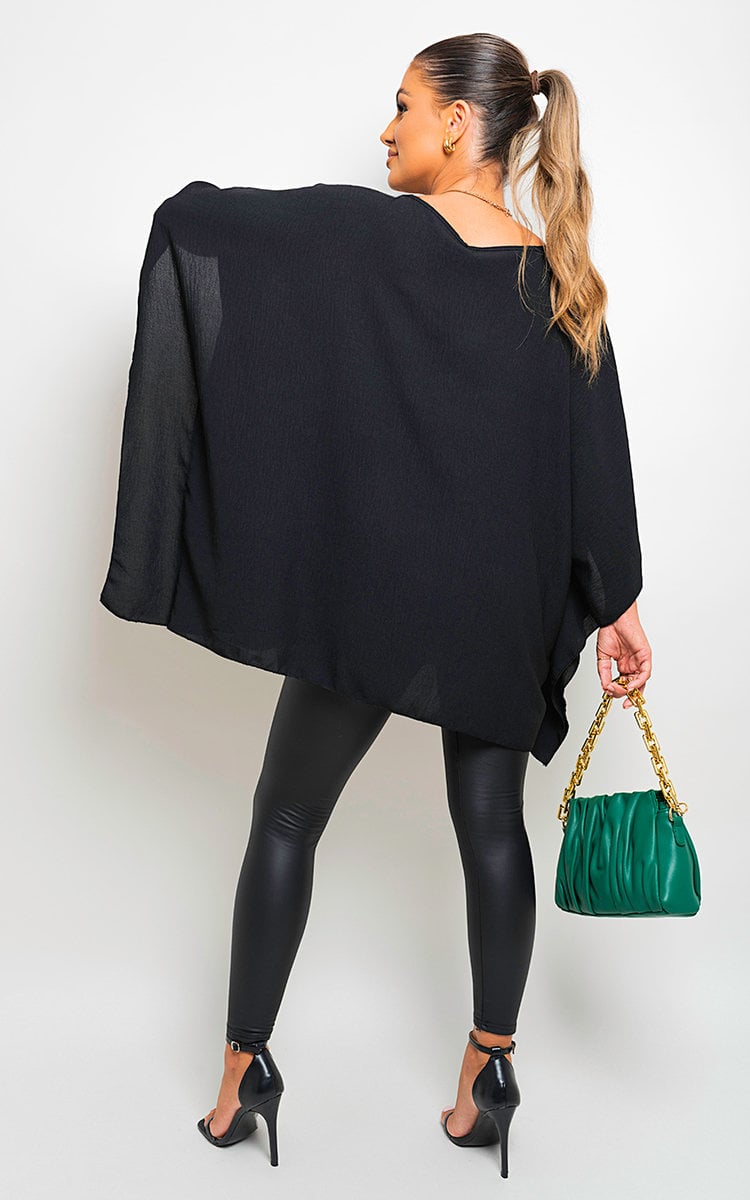 Oversized Batwing Sleeve Casual Tops